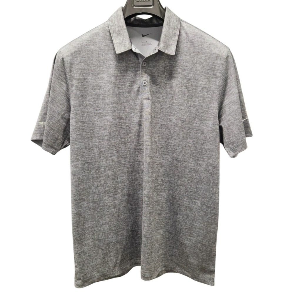 Nike Dri-FIT Polo Shirt Men's Large Gray Chrysler Capital Golf Performance Logo